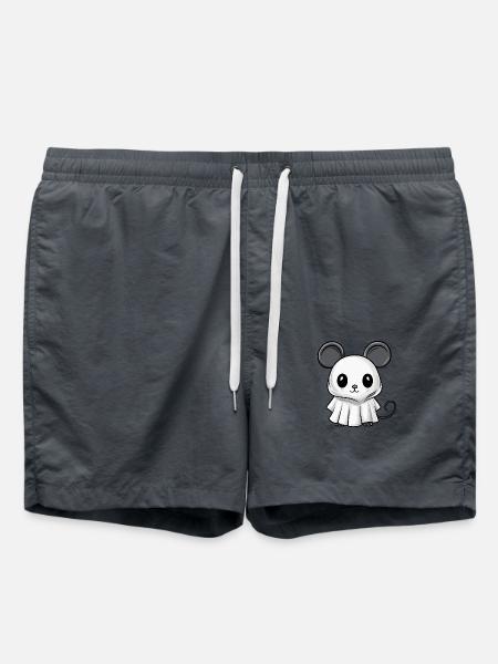 Mouse Halloween Comic Ghost - Swim Trunks - anthracite
