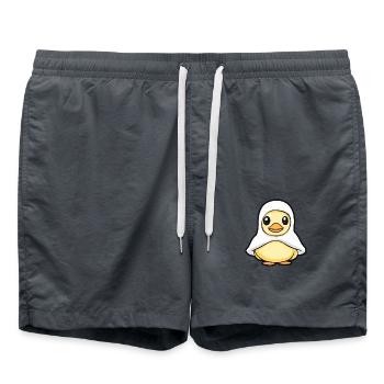 Ente Halloween Comic Geist - Badeshorts - Anthrazit - Vorne - AI Model Male 185 light (185cm)