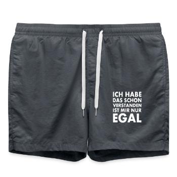 I've already understood that, I just don't care - Swim Trunks - anthracite - Front - AI Model Male 185 light (185cm)