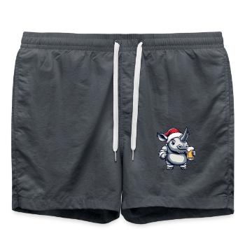 Bière Rhino Noël Noël - Short de bain - charbon - Devant - AI Model Male 185 light (185cm)