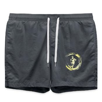Running Marathon Man - Swim Trunks - anthracite - Front - AI Model Male 185 light (185cm)