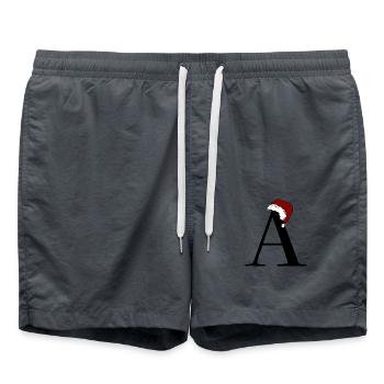 Lettre Noël - Short de bain - charbon - Devant - AI Model Male 185 light (185cm)