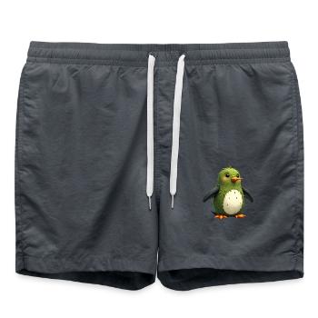 Pesto Pinguin Möchtegern - Badeshorts - Anthrazit - Vorne - AI Model Male 185 light (185cm)
