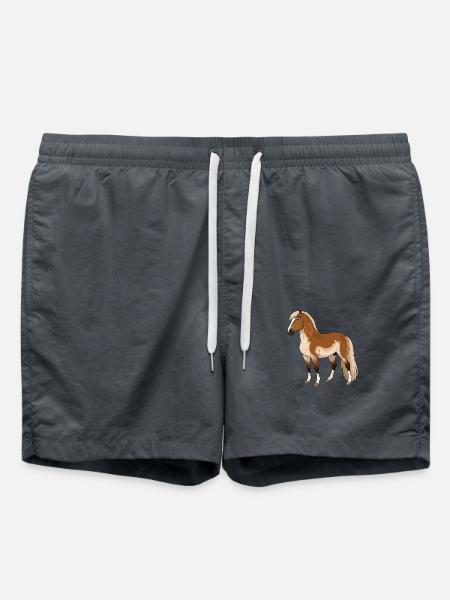 Fjordpferd echt - Badeshorts - Anthrazit