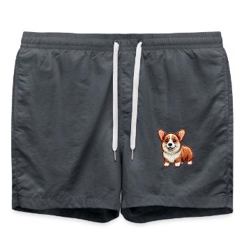 Corgi - Badeshorts - Anthrazit - Vorne - AI Model Male 185 light (185cm)