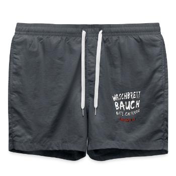 Waschbrettbauch - Badeshorts - Anthrazit - Vorne - AI Model Male 185 light (185cm)