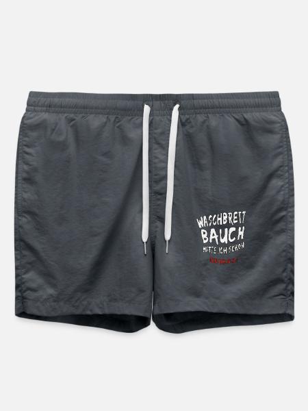 Waschbrettbauch - Badeshorts - Anthrazit