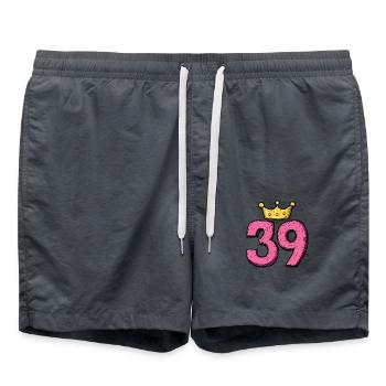 Couronne à 39 chiffres - Short de bain - charbon - Devant - AI Model Male 185 light (185cm)