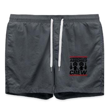 Junggesellenabschied Crew Jga Lustig - Badeshorts - Anthrazit - Vorne - AI Model Male 185 light (185cm)