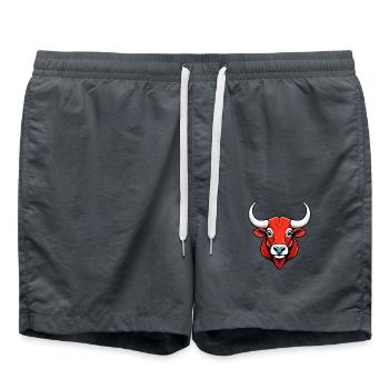 Taureau Flamboyant - Short de bain - charbon - Devant - AI Model Male 185 light (185cm)