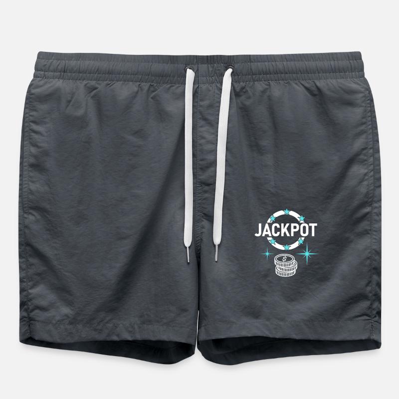 Jackpot design with coins - Swim Trunks - anthracite