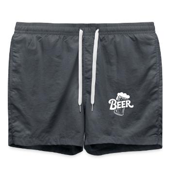 Bier - Lustiges Bier Logo T-Shirt - Badeshorts - Anthrazit - Vorne - AI Model Male 185 light (185cm)