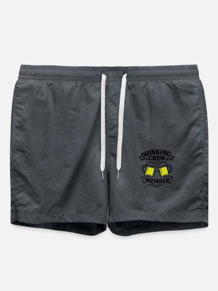 Drinking Crew Bier - Badeshorts - Anthrazit