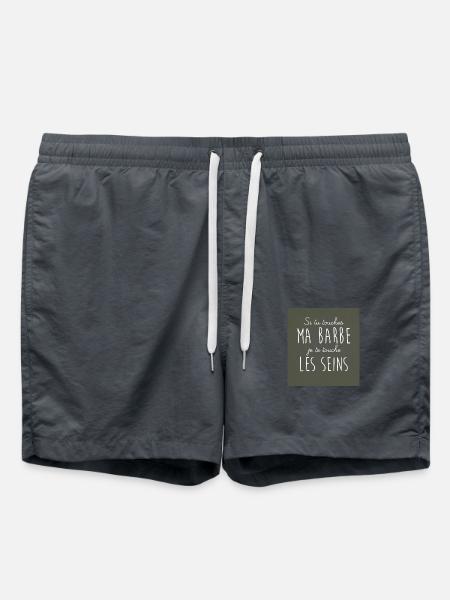 If you touch my beard - Swim Trunks - anthracite
