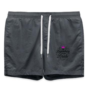 Team Braut Junggesellin - Badeshorts - Anthrazit - Vorne - AI Model Male 185 light (185cm)
