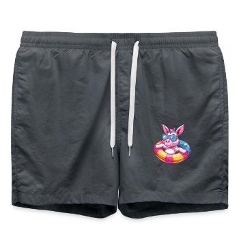 Esel Comic Cool - Badeshorts - Anthrazit - Vorne - AI Model Male 185 light (185cm)