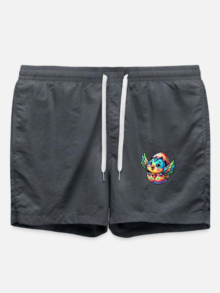 Easter Parrot Hatches from Egg - Swim Trunks - anthracite