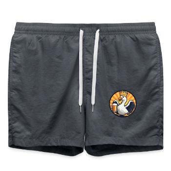 Gans Bier - Badeshorts - Anthrazit - Vorne - AI Model Male 185 light (185cm)