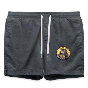 Armadillo Beer - Swim Trunks - anthracite - Front - AI Model Male 185 light (185cm)