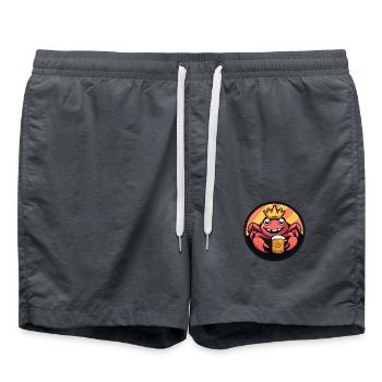 Crab Crab Beer - Swim Trunks - anthracite - Front - AI Model Male 185 light (185cm)
