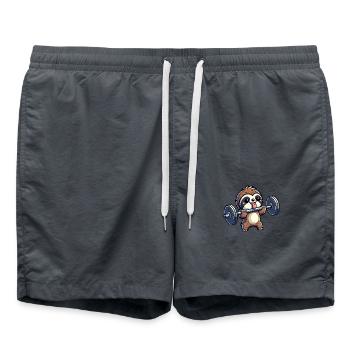 Entraînement en force de paresseux : haltères et développé couché - Short de bain - charbon - Devant - AI Model Male 185 light (185cm)