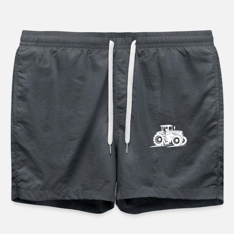 Icône du tracteur - Short de bain - charbon
