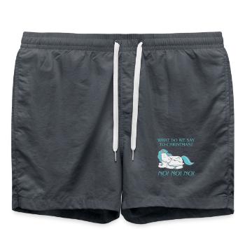 ! What do we say to christmas? No No No! - Swim Trunks - anthracite - Front - AI Model Male 185 light (185cm)