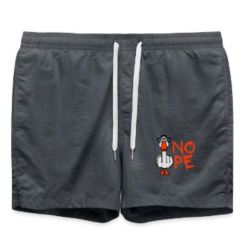 Goose Nope Doigt du milieu Nerd Geek Lunettes à monture en corne Smart - Short de bain - charbon - Devant - AI Model Male 185 light (185cm)
