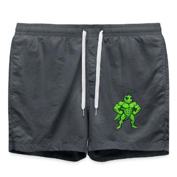 La sauterelle autrement - Short de bain - charbon - Devant - AI Model Male 185 light (185cm)