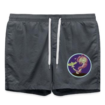 Pilzmonster - Badeshorts - Anthrazit - Vorne - AI Model Male 185 light (185cm)