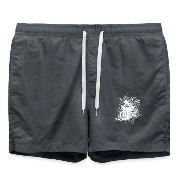 Biker Motorcycle Off-Road Ride Splash Style - Swim Trunks - anthracite - Front - AI Model Male 185 light (185cm)
