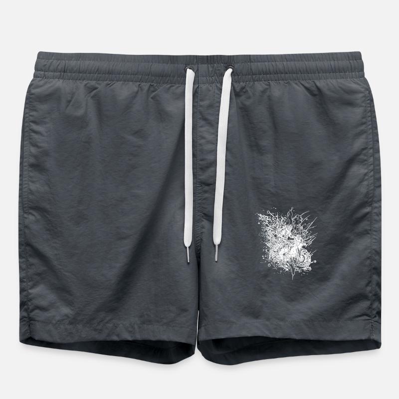 Motorrad Splash Style Regenschauer Geländefahrt - Badeshorts - Anthrazit