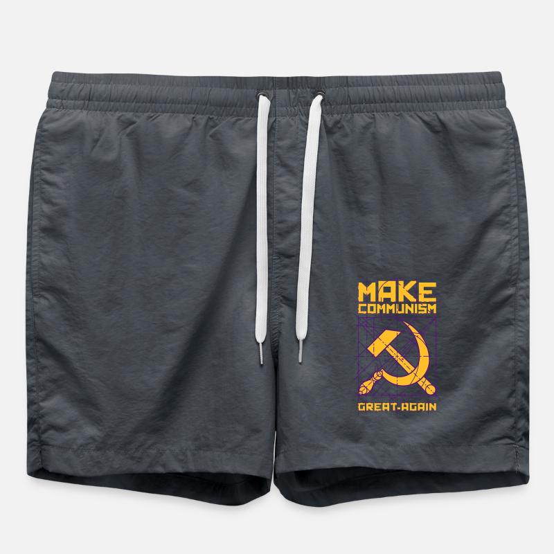 Make Communism great again - Swim Trunks - anthracite