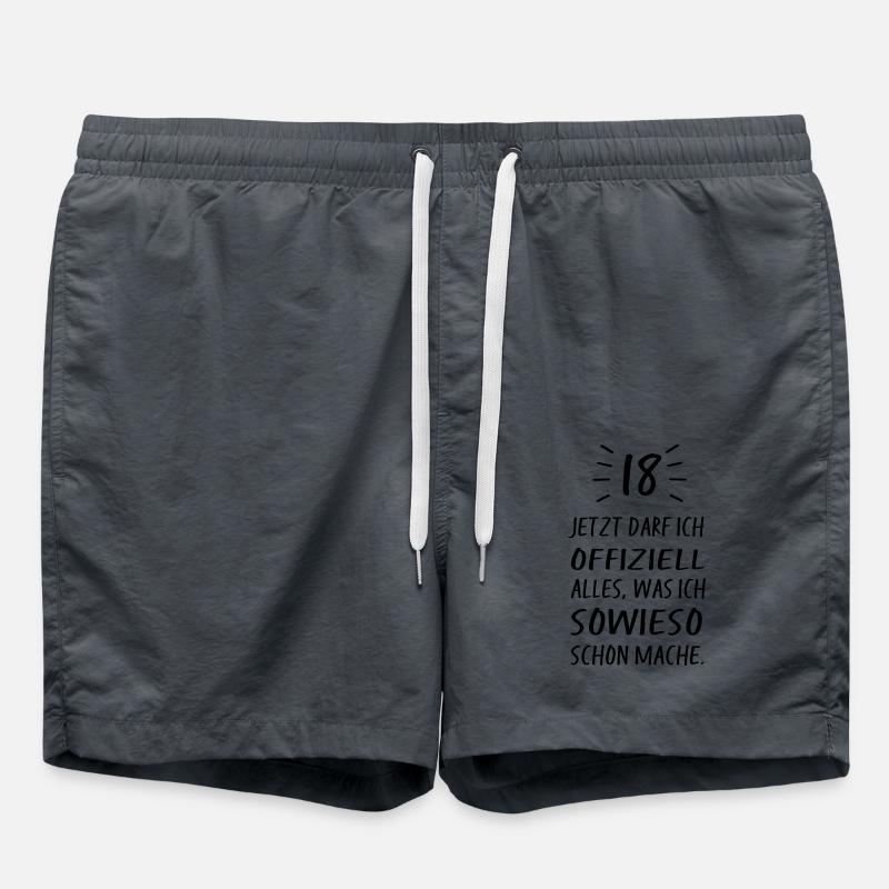 18 Geburtstag - Badeshorts - Anthrazit