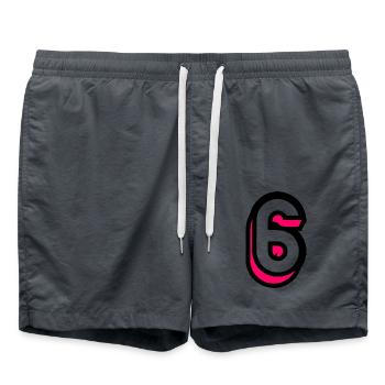 6. HERZLICHEN GLÜCKWUNSCH ZUM GEBURTSTAG. ALLES GUTE ZUM GEBURTSTAG!. ZIFFER - Badeshorts - Anthrazit - Vorne - AI Model Male 185 light (185cm)