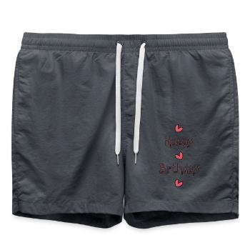 JAHRESTAG. ALLES GUTE ZUM GEBURTSTAG!. ALLES GUTE ZUM GEBURTSTAG!. - Badeshorts - Anthrazit - Vorne - AI Model Male 185 light (185cm)