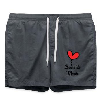 GRANNY. MOTHER'S DAY. HAPPY GRANNY'S DAY - Swim Trunks - anthracite - Front - AI Model Male 185 light (185cm)