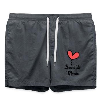 MAMIE. MAMAN. FÊTE DES MÈRES. BONNE FÊTE MAMIE - Short de bain - charbon - Devant - AI Model Male 185 light (185cm)