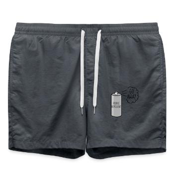 People Repellent Go Away Spray - Badeshorts - Anthrazit - Vorne - AI Model Male 185 light (185cm)
