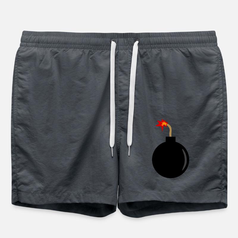 explodierende Bombe - Badeshorts - Anthrazit