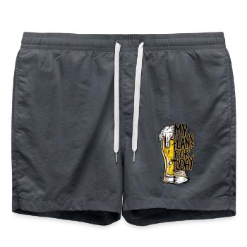 My Plans For Today Beer - Badeshorts - Anthrazit - Vorne - AI Model Male 185 light (185cm)