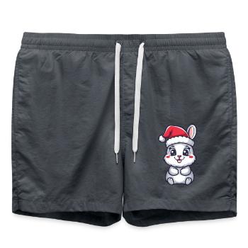 Lapin de Noël - Short de bain - charbon - Devant - AI Model Male 185 light (185cm)