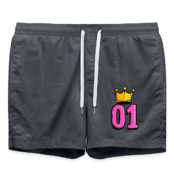 1 Couronne de chiffres - Short de bain - charbon - Devant - AI Model Male 185 light (185cm)