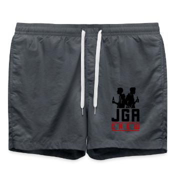 Jga Crew Junggesellenabschied Bräutigam - Badeshorts - Anthrazit - Vorne - AI Model Male 185 light (185cm)