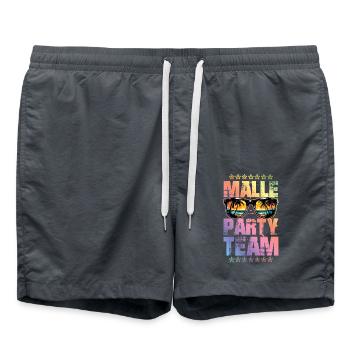 Malle Party Crew Palms - Swim Trunks - anthracite - Front - AI Model Male 185 light (185cm)