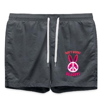 Pâques Pâques Lapin Veille de Pâques Dimanche de Pâques Oeuf de Pâques Printemps - Short de bain - charbon - Devant - AI Model Male 185 light (185cm)