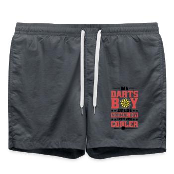 Dart Dartspieler Dartspiel Herren - Badeshorts - Anthrazit - Vorne - AI Model Male 185 light (185cm)