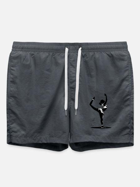 Professeur de Yoga - Hobby / Sport Sticker - Short de bain - charbon