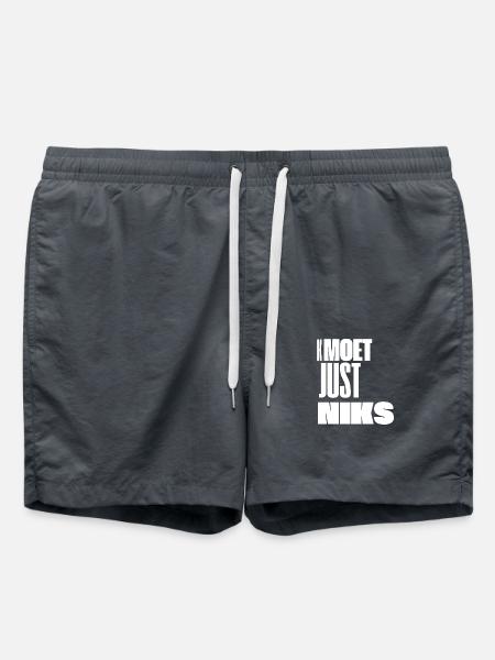 Kmoet just nothing, Antwerp dialect Shirts - Swim Trunks - anthracite