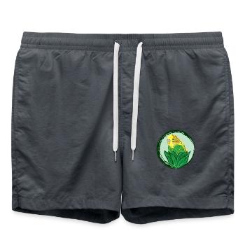 Perruche jaune / Yellow Budgie VI - Short de bain - charbon - Devant - AI Model Male 185 light (185cm)